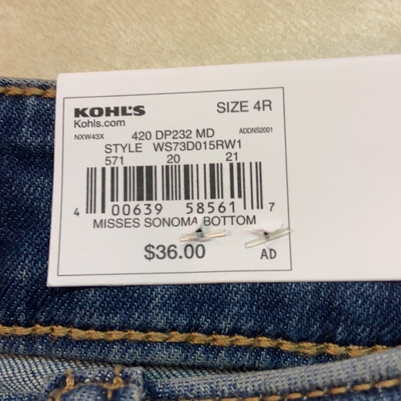 Sonoma Bootcut MidRise Supersoft Stretch Jeans NWT - Picture 6 of 14